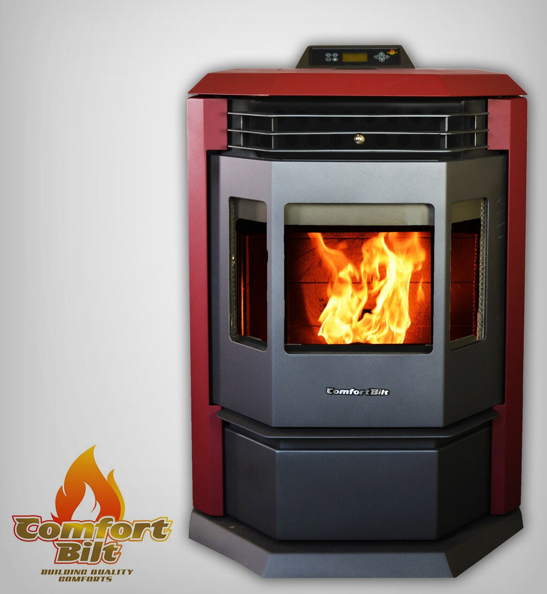 ComfortBilt HP22 Pellet Stove Burgundy – Comfortbilt.Canada