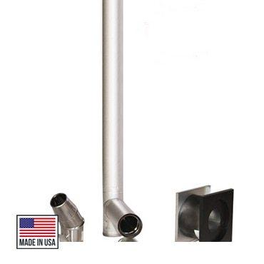 Duravent 3 inch Pellet Stove Piping Kit - Silver
